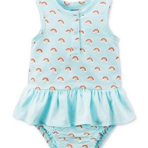 Carters Rainbow One Piece with Ruffle